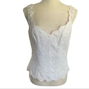 Vintage Chetta B by Sherrie Bloom White Bustier Top